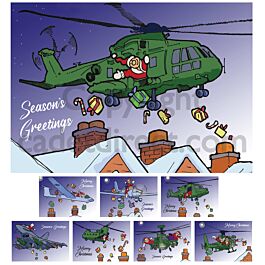 Luxury Military Art Christmas Cards | 8 Assorted Designs | Large A5