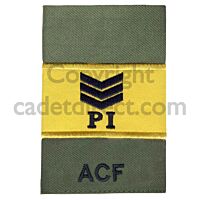 PI Sergeant Army Cadet Rank Slides, Olive Green