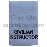 Plain Civilian Instructor Rank Slides, Wedgewood Blue