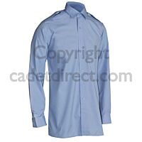 RAF Style Mans Shirt, Blue, Long Sleeve