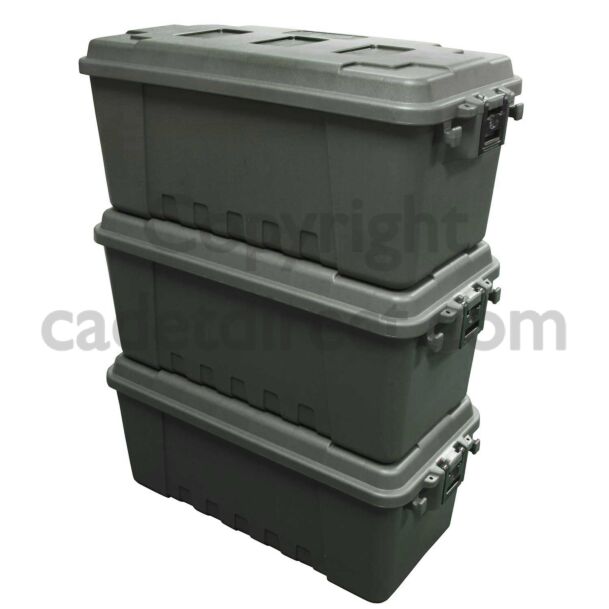 Plano Medium Military Storage Trunk, OD Green Pack of 3