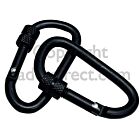 Locking Black Carabiners