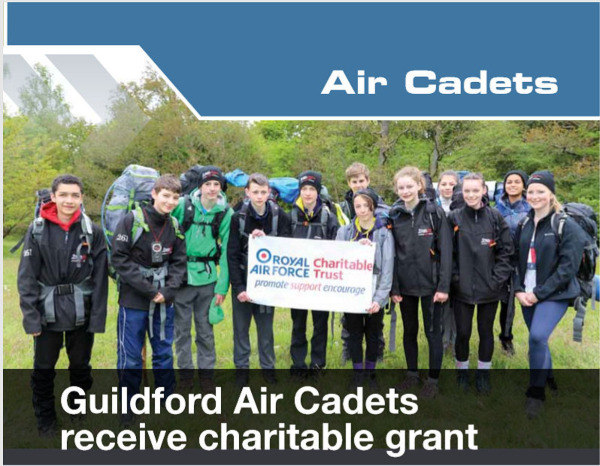 261 (Guildford) Sqn Air Cadets Receive Grant