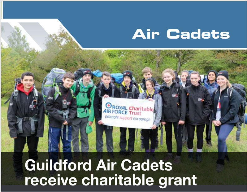 261 (Guildford) Sqn Air Cadets Receive Grant