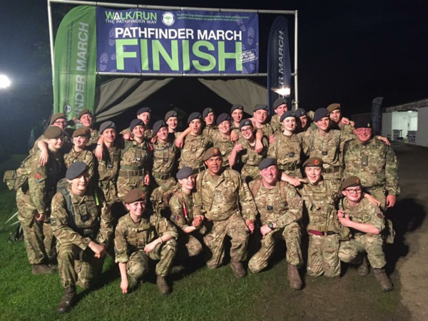 Surrey Air Cadets and Lancashire Army Cadets take on Pathfinder 46 Mile Challenge