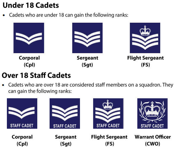Air Cadet Badges and Ranks