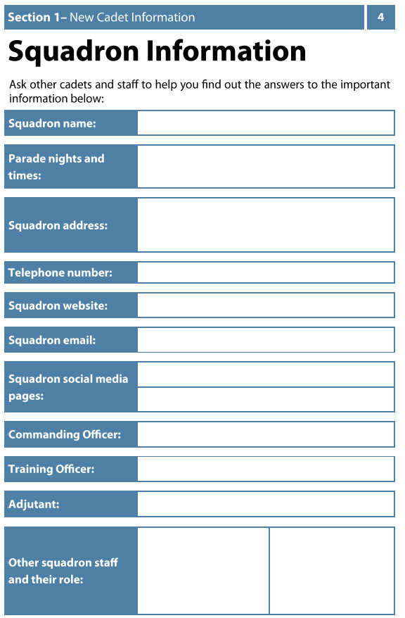 Air Cadet Squadron Information